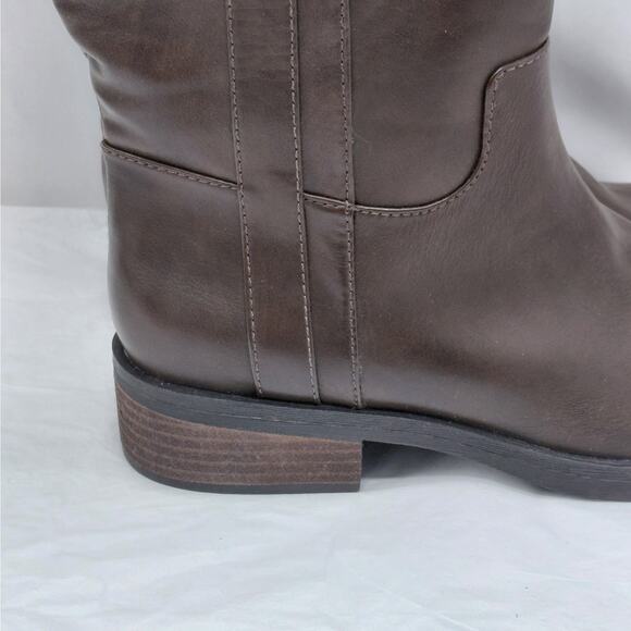 Crown Vintage Fyan Riding Boots Women’s 8W Brown Wide Calf Knee High Equestrian - Picture 7 of 11